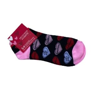 Socquettes low cut socks heart graphic